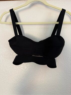 Fashion Nova Black Sculpted Bralette with Wide Straps